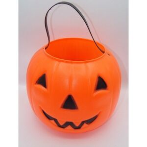 Vintage Empire Blow Mold Jack O'Lantern Candy Bucket Pumpkin Trick-or-Treat Pail